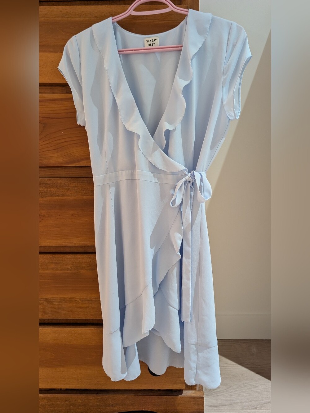 Sunday's Best Blue Wrap Dress Size 2